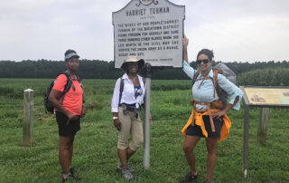 Tubman Byway walkers at Brodess Farm during a training walk